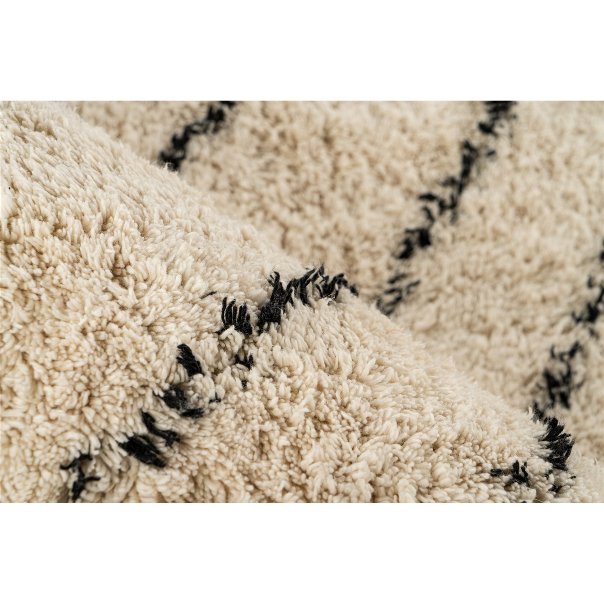 Teppich 'Mylen' creme/schwarz 160 x 230 cm