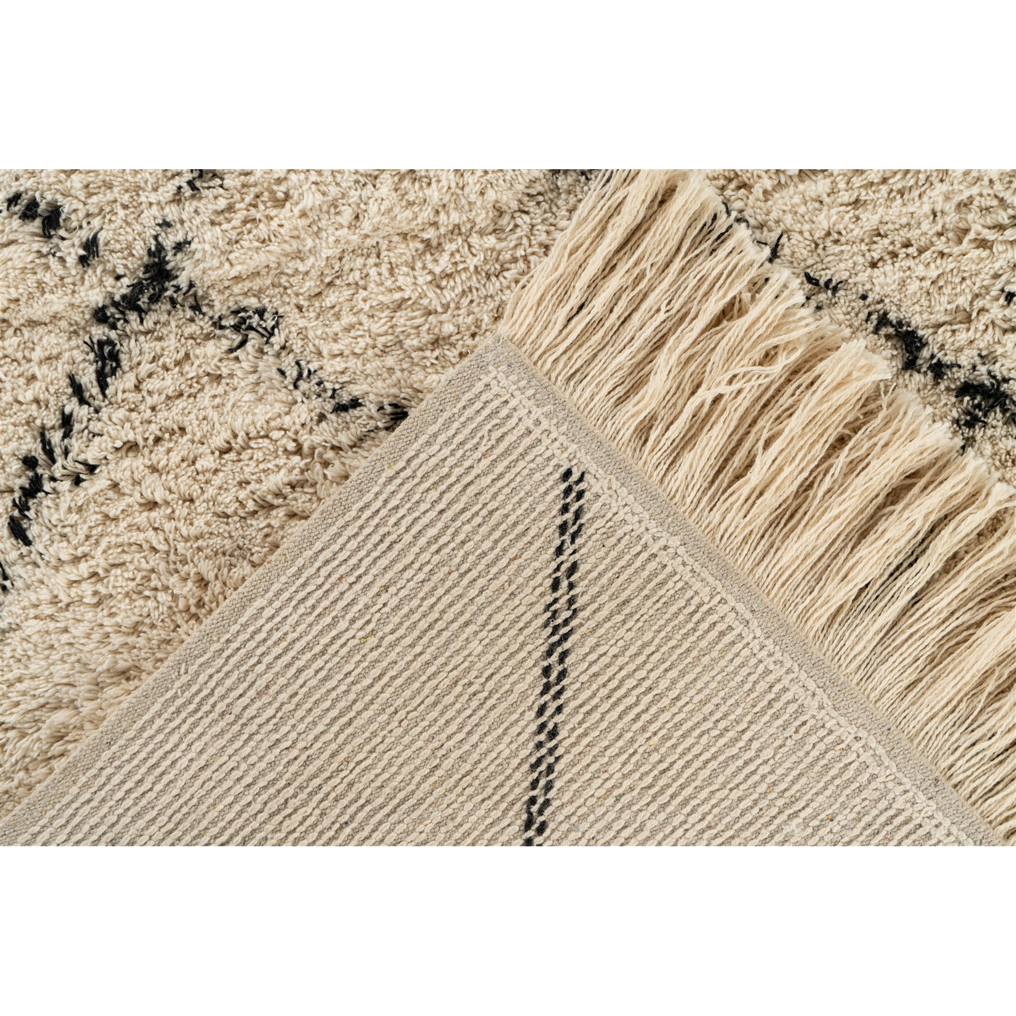 Teppich 'Mylen' creme/schwarz 160 x 230 cm