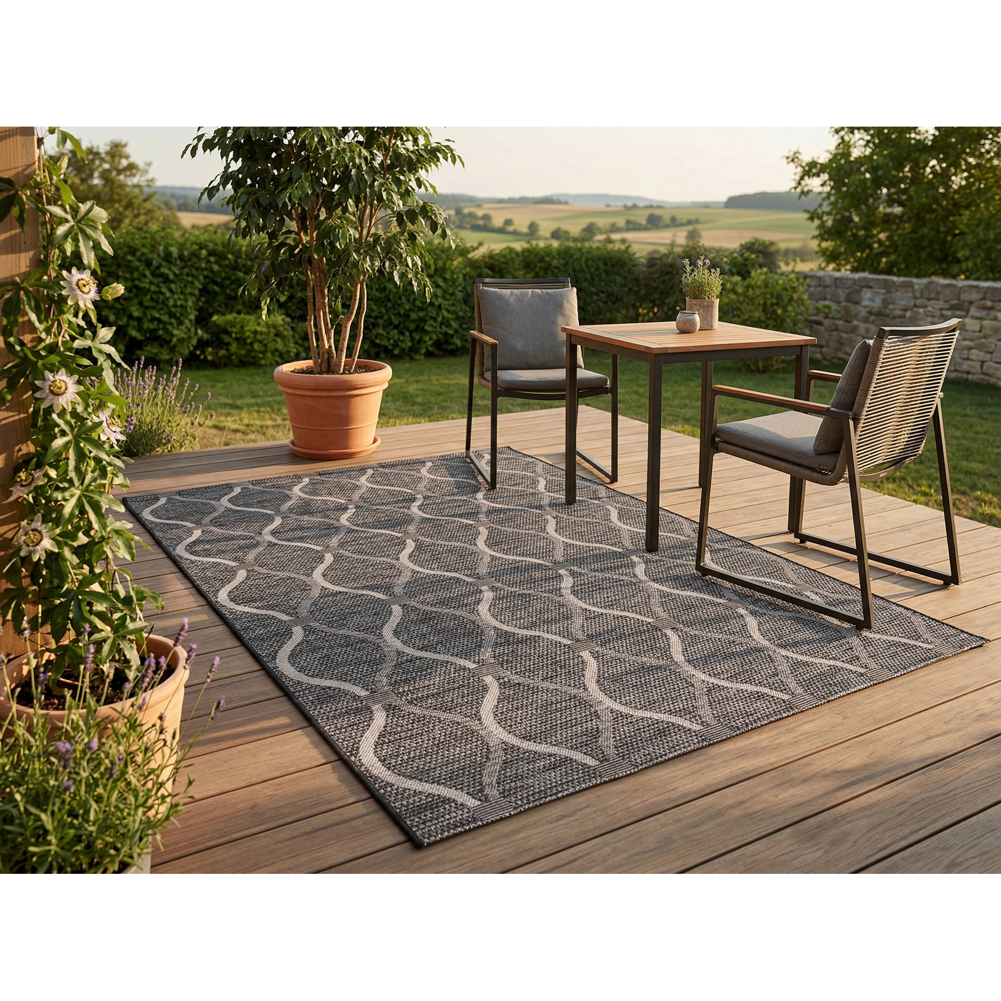 Teppich 'Nautic' grau 80 x 150 cm