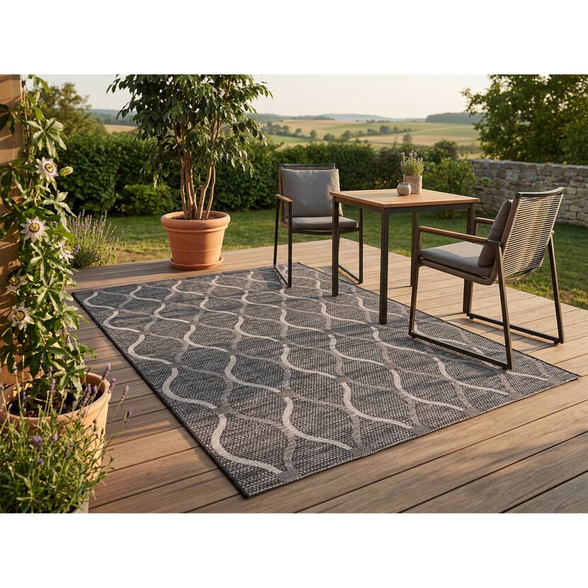Teppich 'Nautic' grau 80 x 150 cm