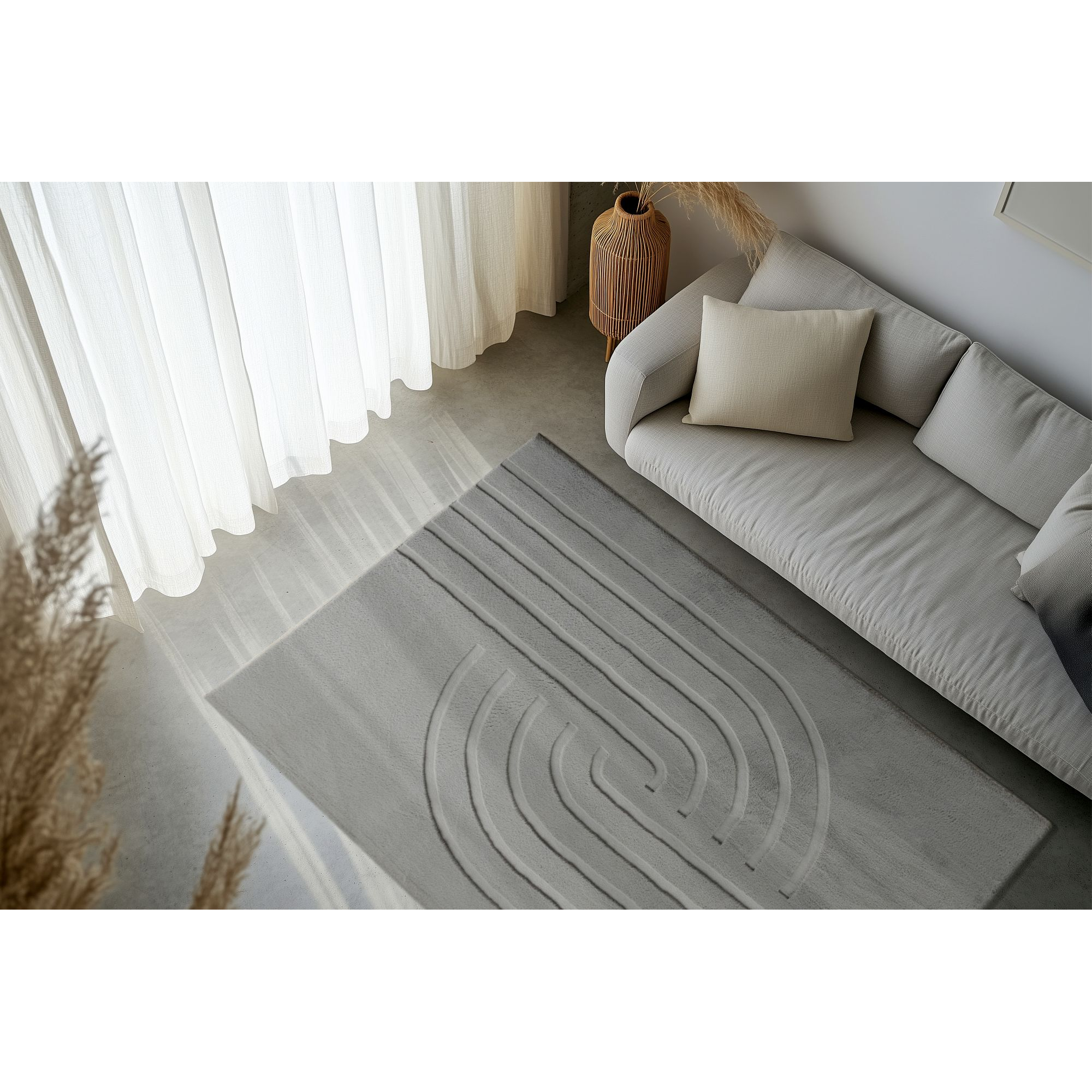 Teppich 'Peace' grau 160 x 230 cm