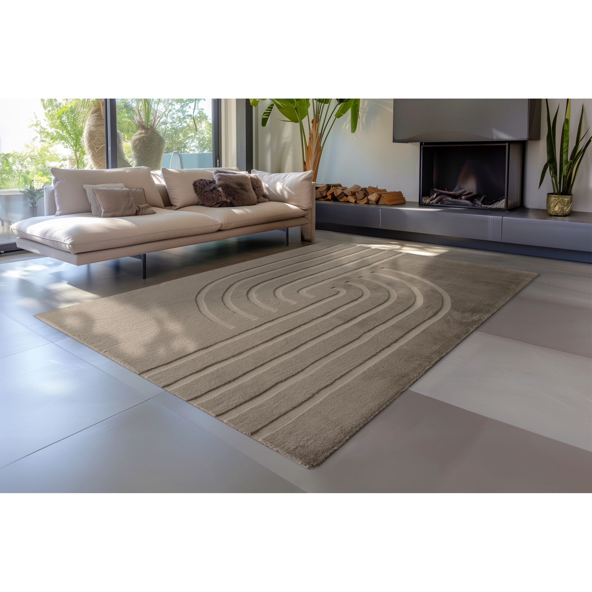 Teppich 'Peace' taupe 160 x 230 cm