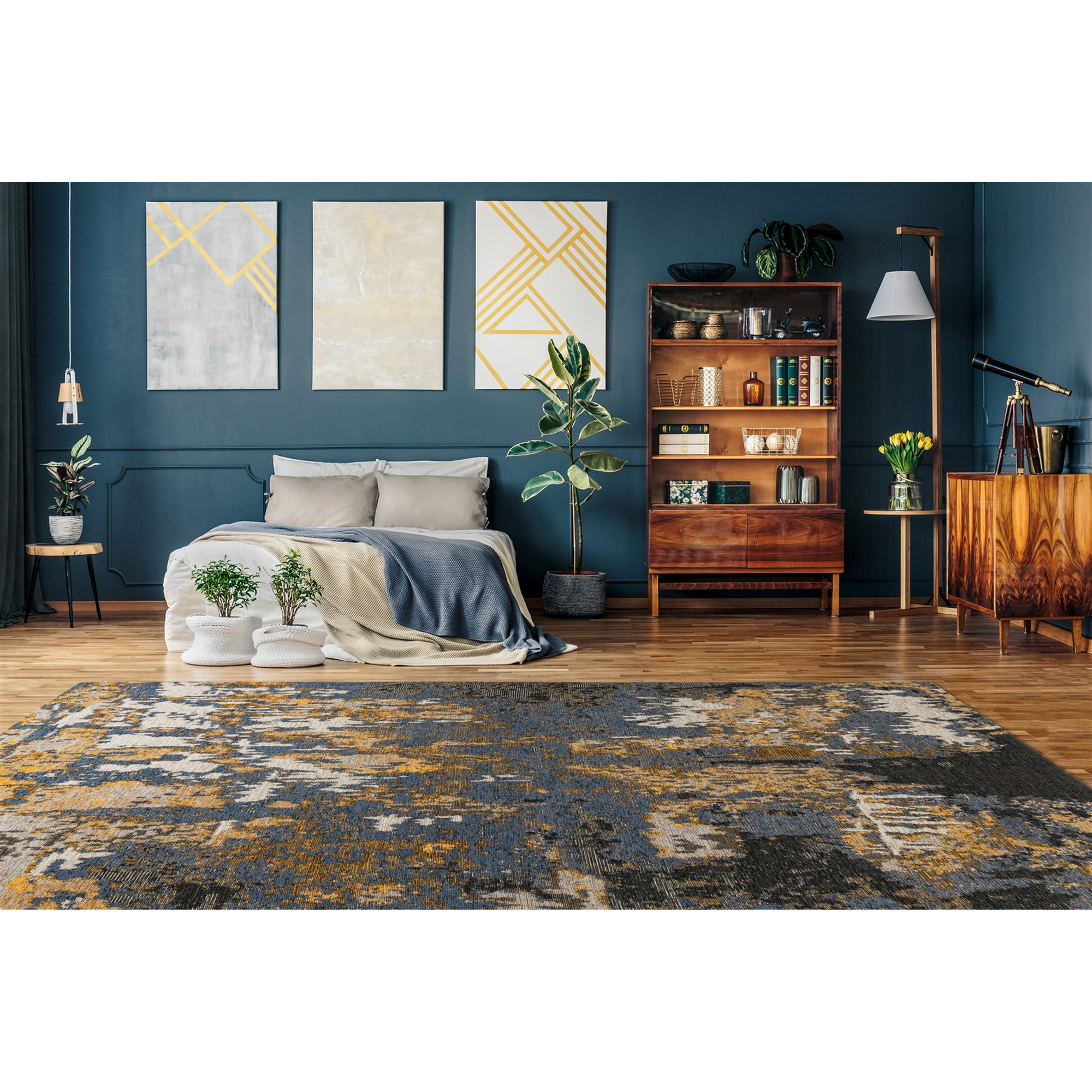 Teppich 'Primavera' multicolor/blau 160 x 230 cm