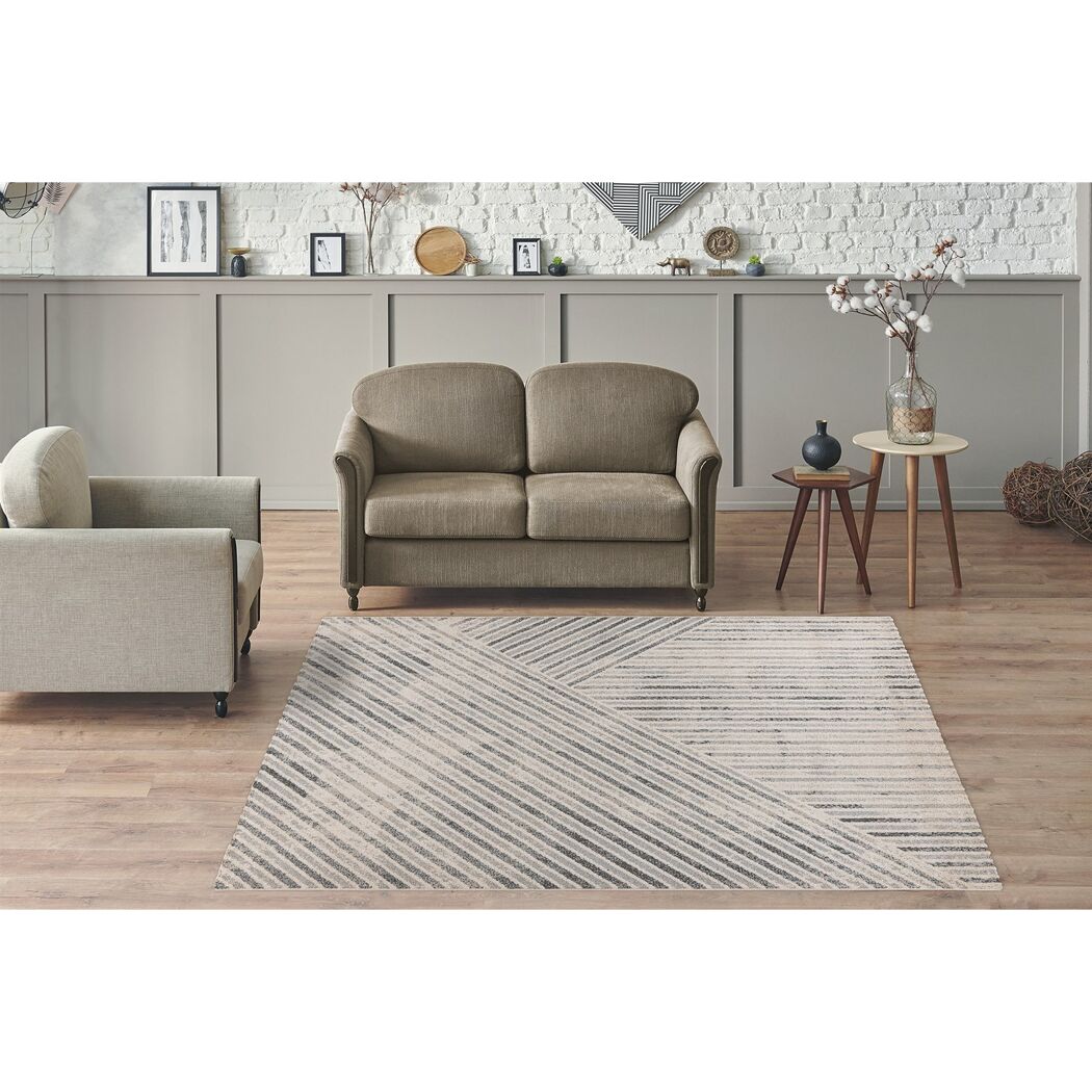 Teppich 'Rhombus' beige/grau 160 x 230 cm