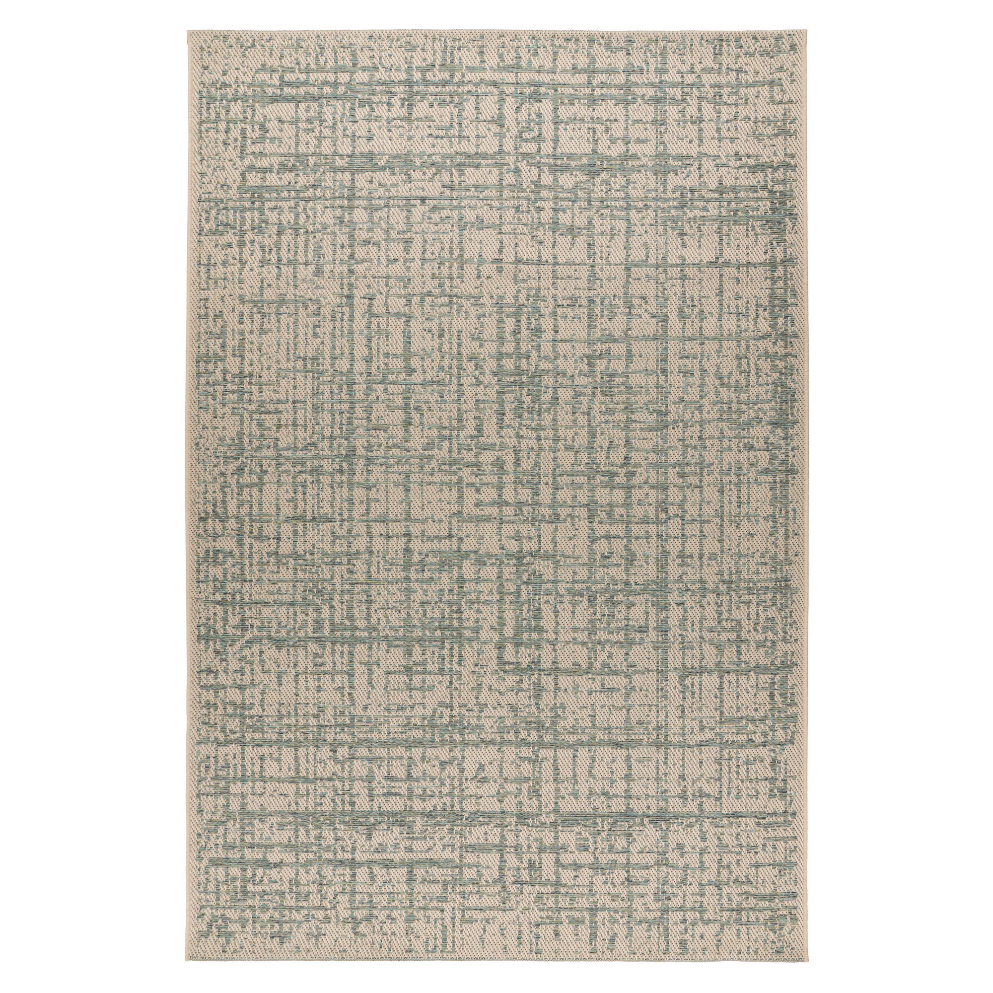 Teppich 'Tribal' blaugrün 80 x 150 cm