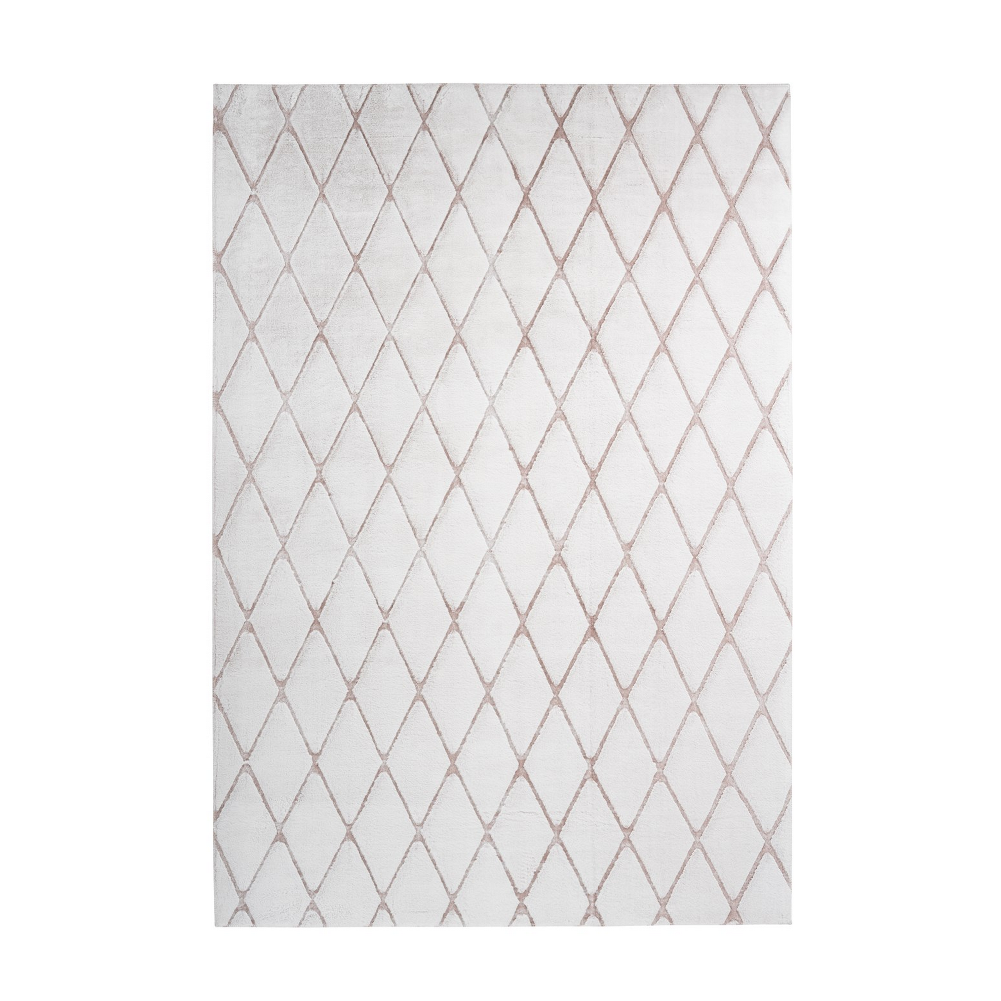 Teppich 'Vivica' weiß/taupe 160 x 230 cm