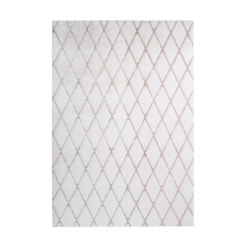 Teppich 'Vivica' weiß/taupe 160 x 230 cm
