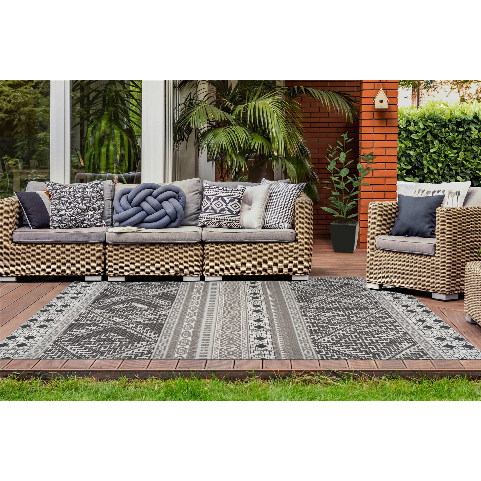 Teppich 'Yoga' taupe/creme 80 x 150 cm