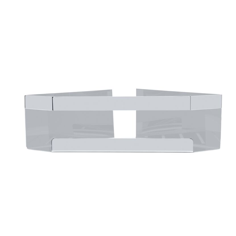 Eckablage 'Meleto' silber Edelstahl 28,5 x 8 x 18 cm