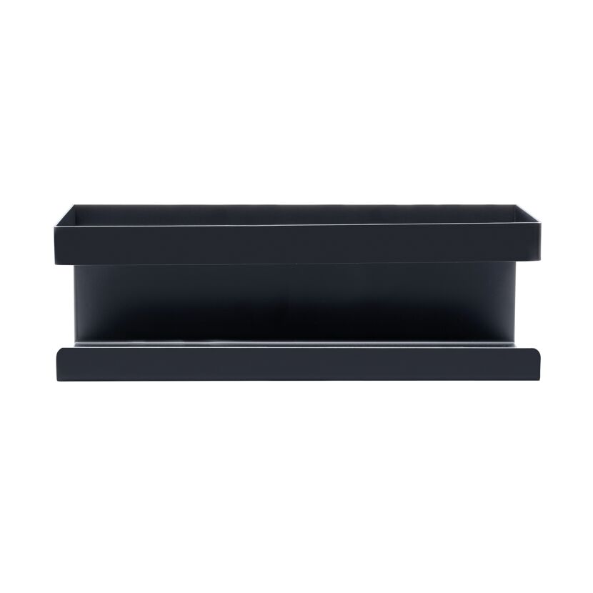 Wandablage 'Meleto' schwarz Edelstahl 25 x 8 x 11,5 cm