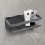 Wandablage 'Meleto' grau Edelstahl 25 x 8 x 11,5 cm