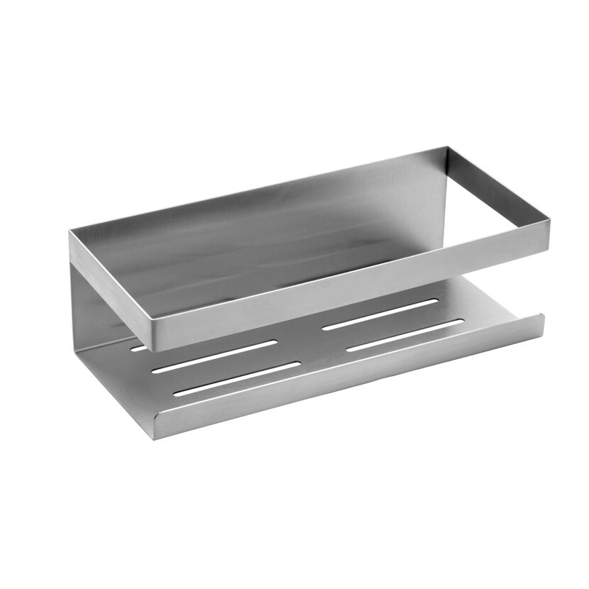 Wandablage 'Meleto' silber Edelstahl 25 x 8 x 11,5 cm