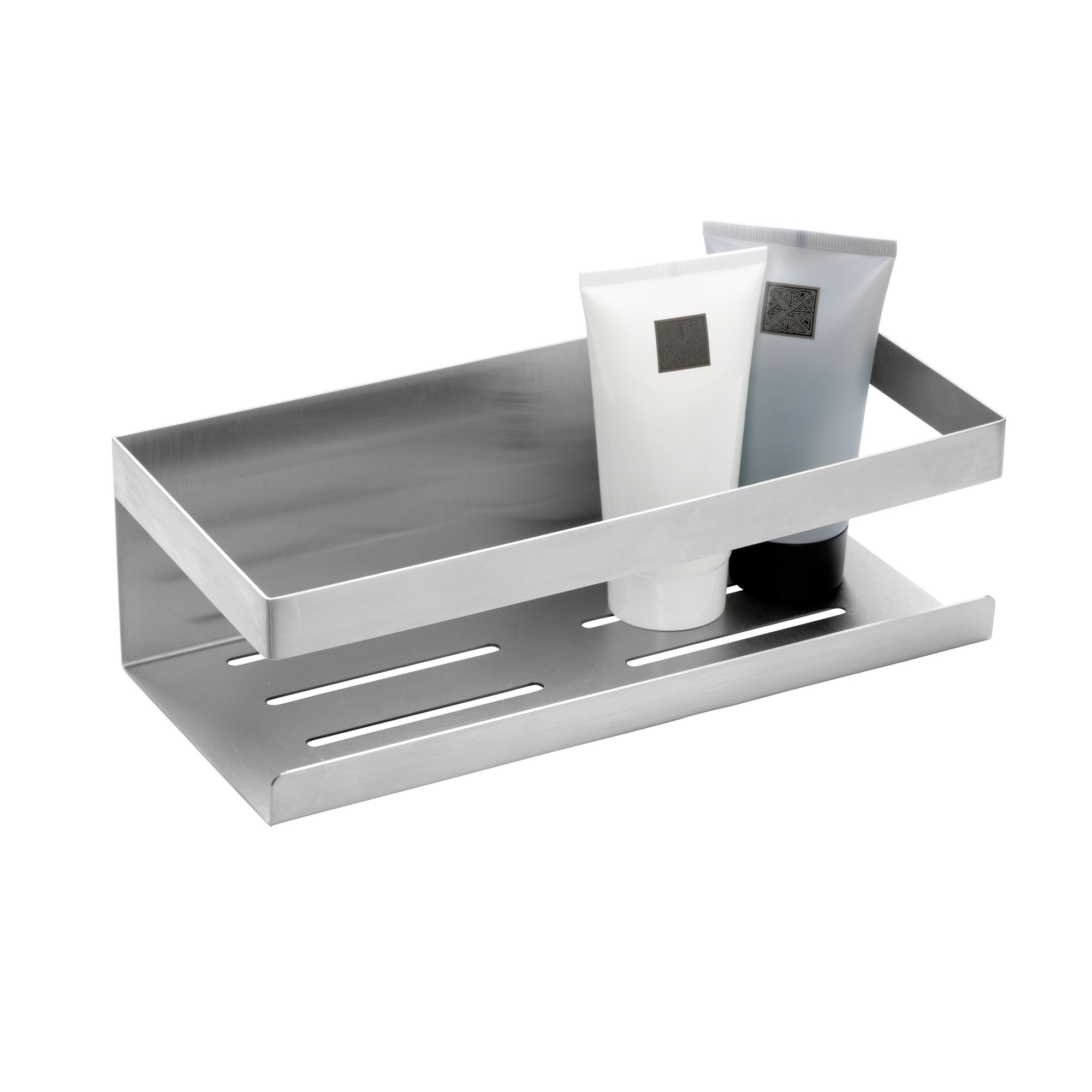 Wandablage 'Meleto' silber Edelstahl 25 x 8 x 11,5 cm