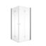 Eckdusche 'Alexa Style 2.0' mit Drehfalttür klar aluminiumfarben 90 x 90 x 192 cm