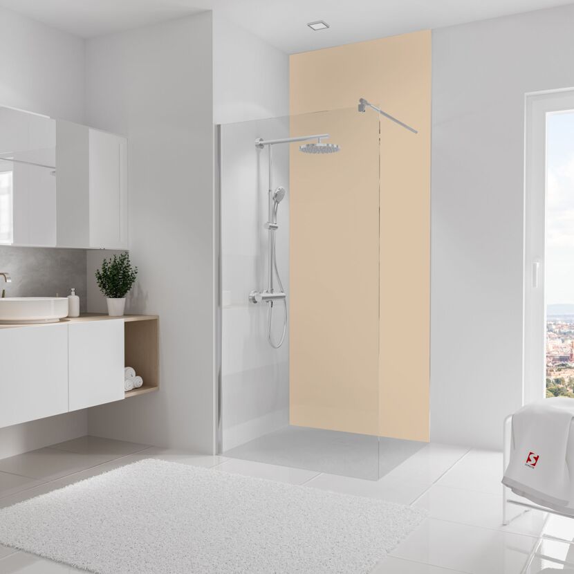 Duschrückwand 'DecoDesign' beige 100 x 255 cm
