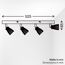 Spot 'Riff' 4-flammig grau/braun