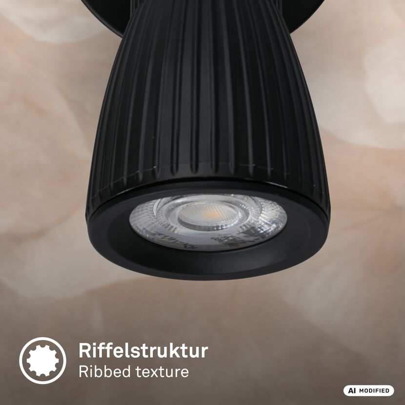 Spot 'Riff' 1-flammig schwarz