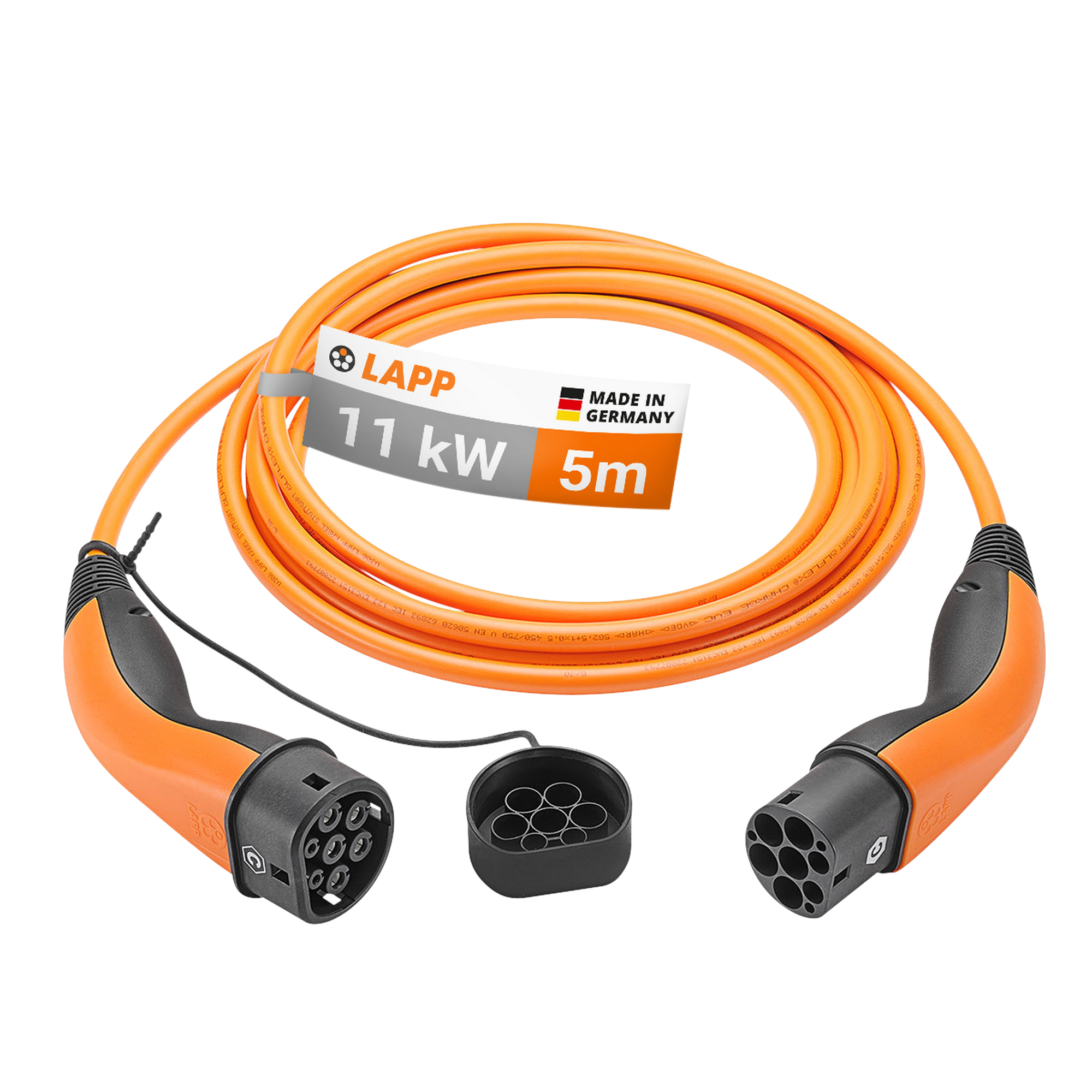 Standard-Ladekabel Typ 2 für Elektro- und Hybridfahrzeuge bis zu 11 kW 5 m