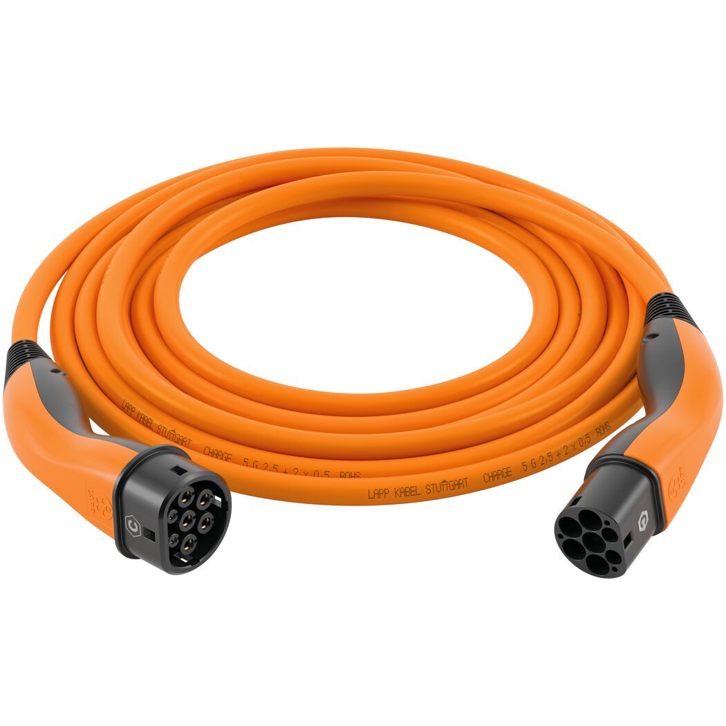 Standard-Ladekabel Typ 2 für Elektro- und Hybridfahrzeuge bis zu 11 kW 10 m