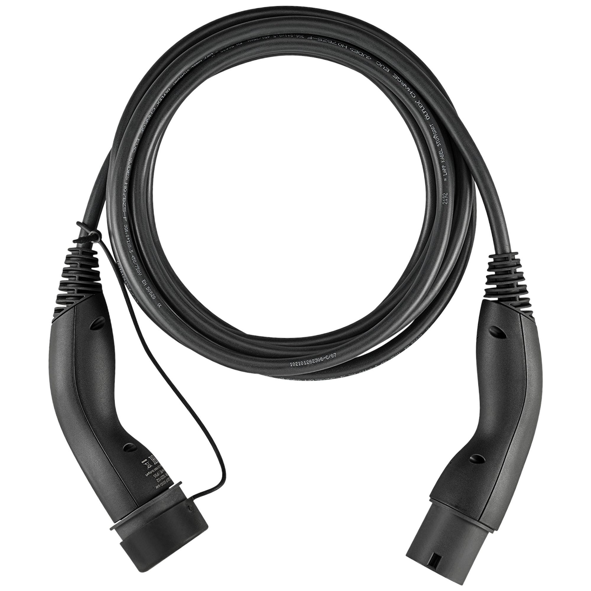 Standard-Ladekabel Typ 2 für Elektro- und Hybridfahrzeuge bis zu 7,4 kW 7 m