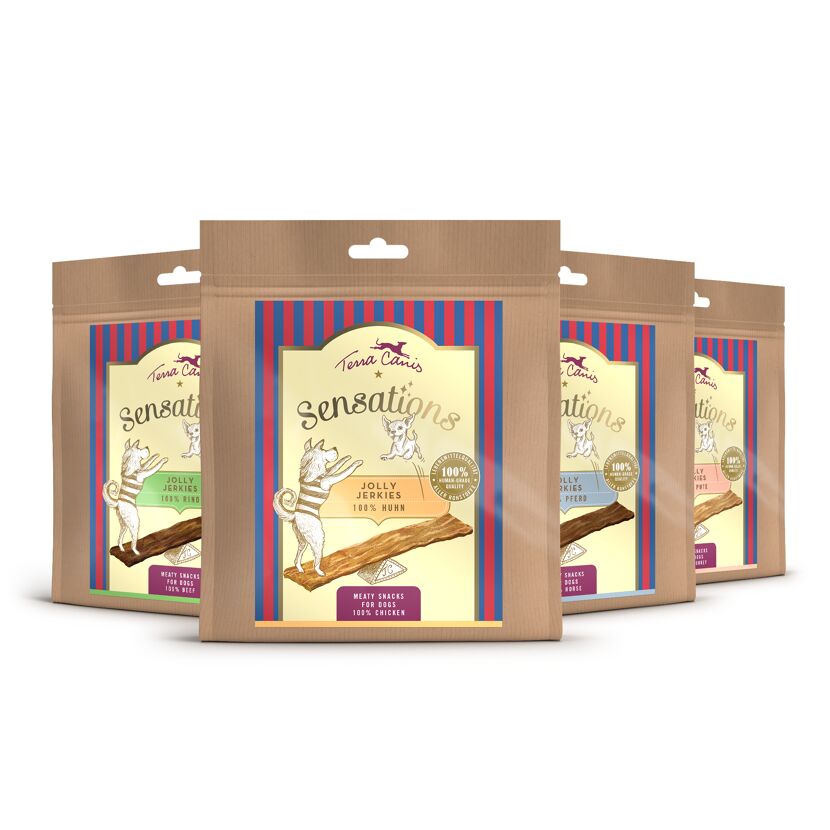 Hundenassfutter 'Sensations Jolly Jerkies' Pferd 90 g
