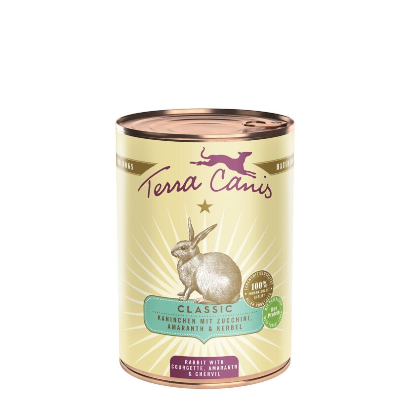 Hundenassfutter 'Classic' Kaninchen mit Zucchini, Amaranth & Kerbel 400 g