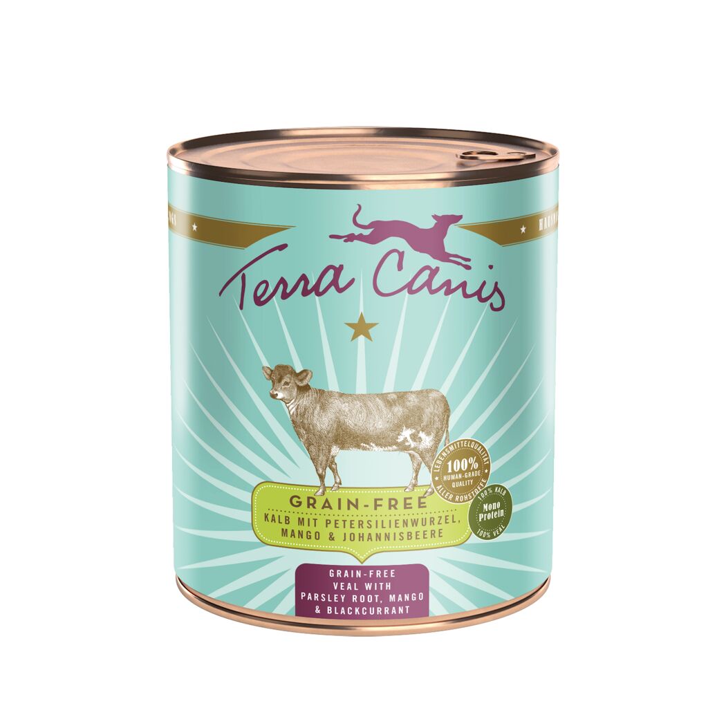 Hundenassfutter 'Getreidefrei' Kalb mit Petersilienwurzel, Mango & Johannisbeere 800 g