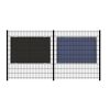 Solarmodulhalterung für Stabgitterzäune silber