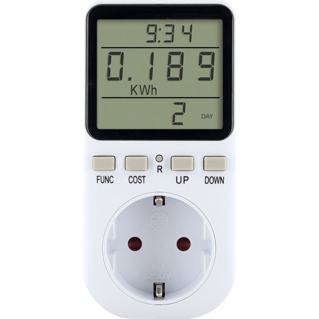 Energiemessgerät 'SOEM0200' mit Display weiß
