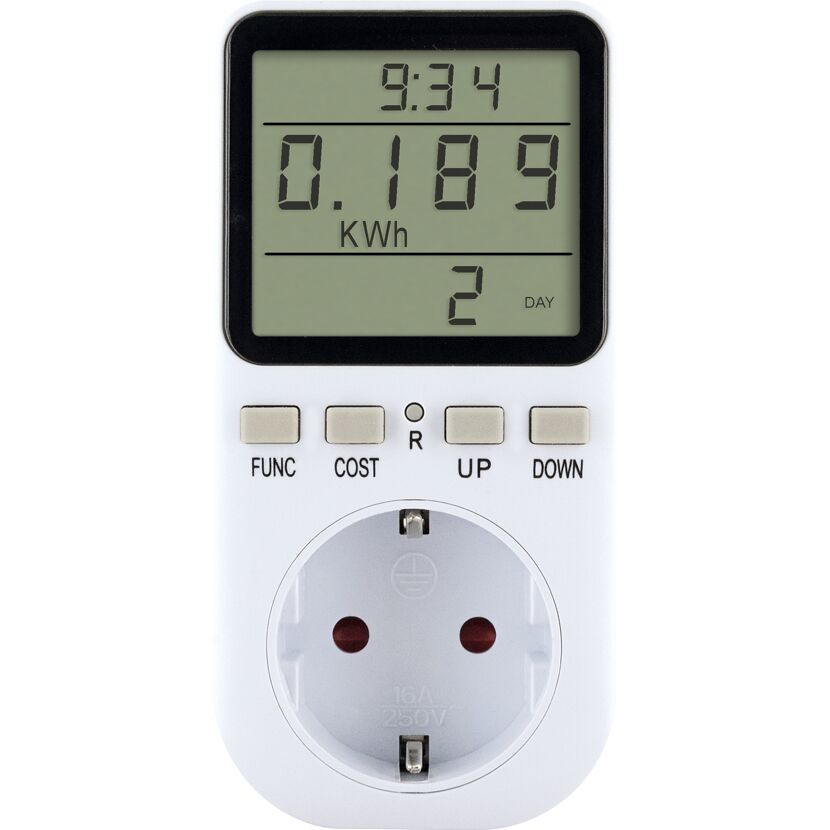 Energiemessgerät 'SOEM0200' mit Display weiß