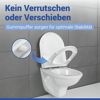 Weißer WC-Sitz mit Gummipuffern für Stabilität