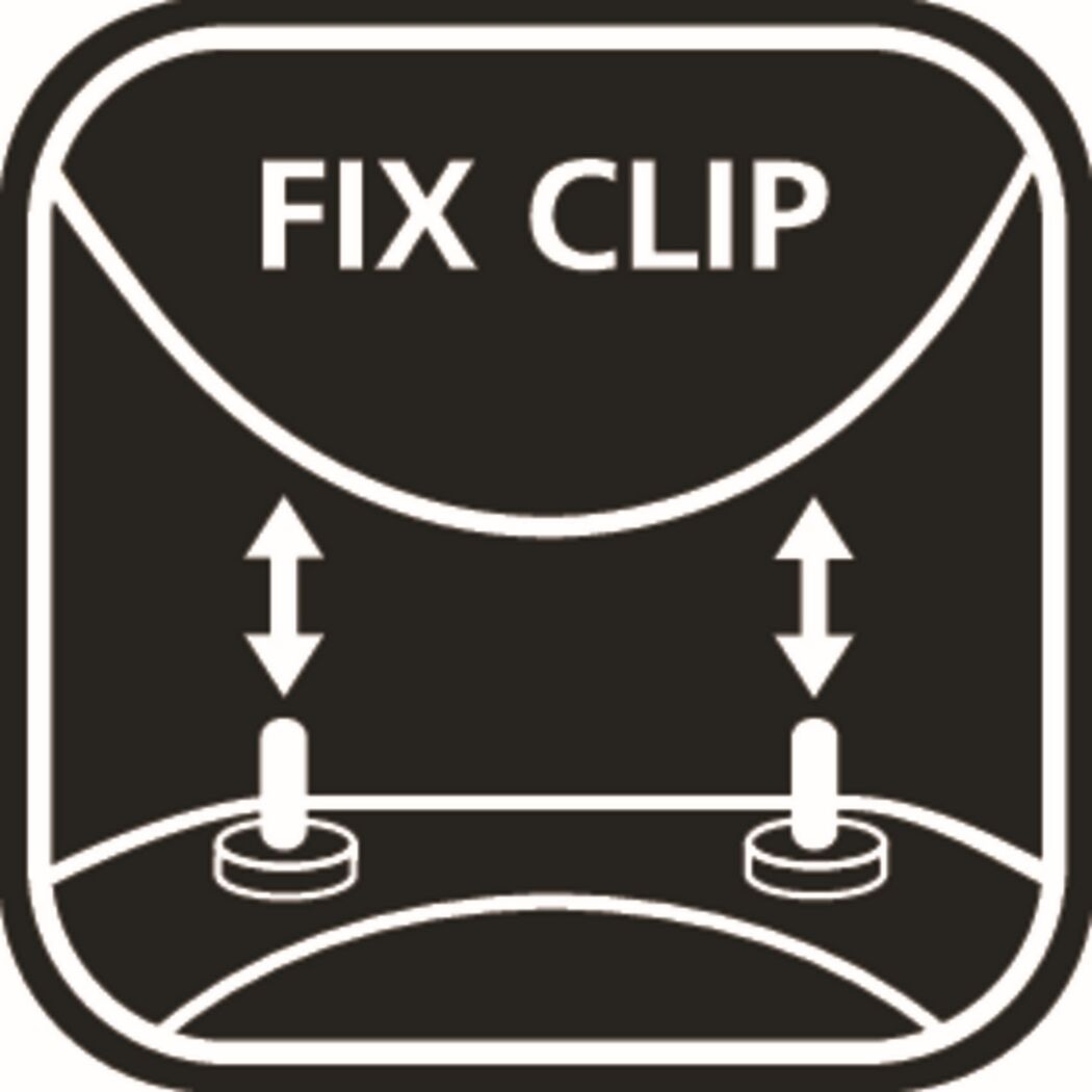 FIX CLIP Symbol mit einstellbaren Befestigungselementen