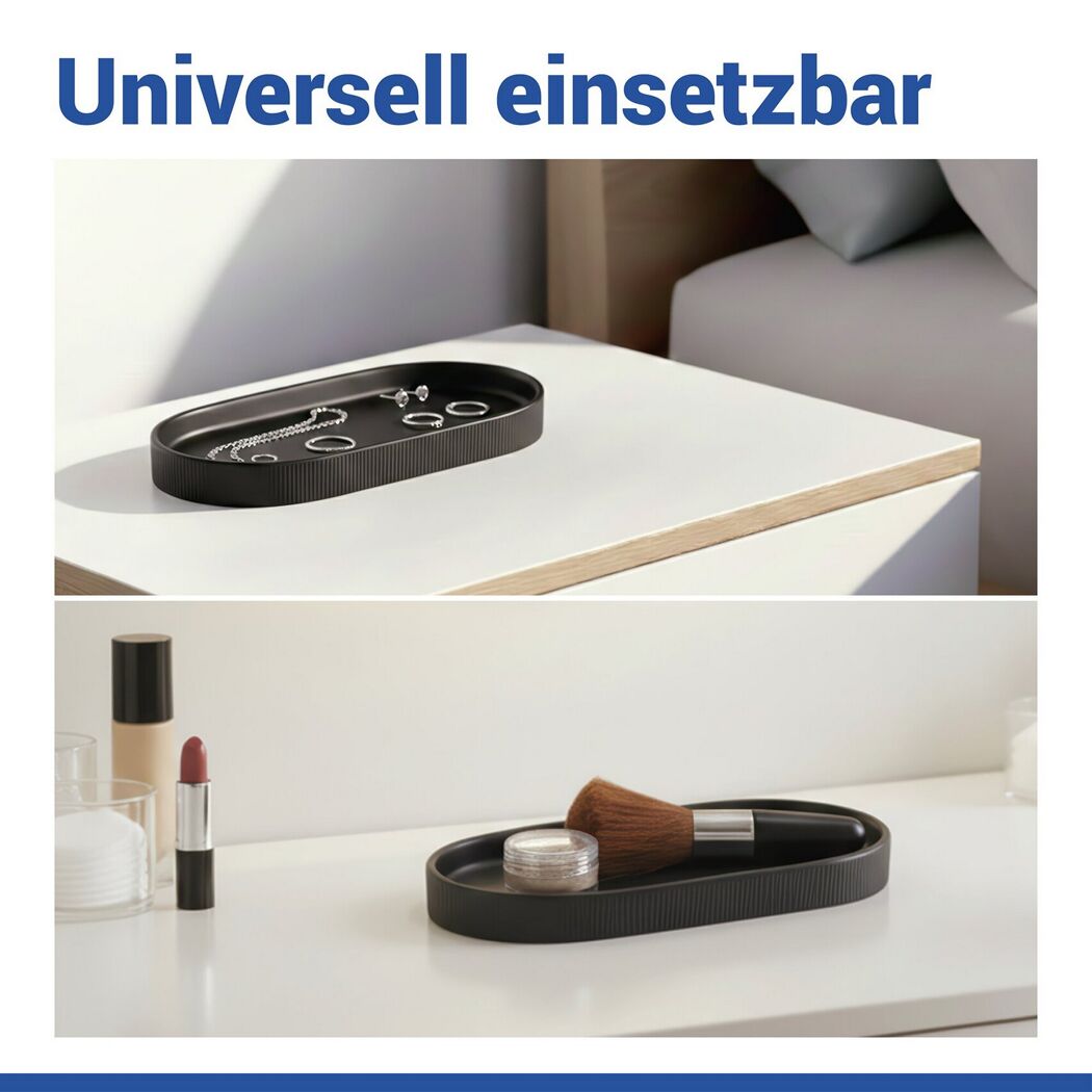 Ablageschale Fablo schwarz für Schmuck und Kosmetikartikel