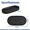 Schwarze Ablageschale 'Fablo' mit Bemaßung