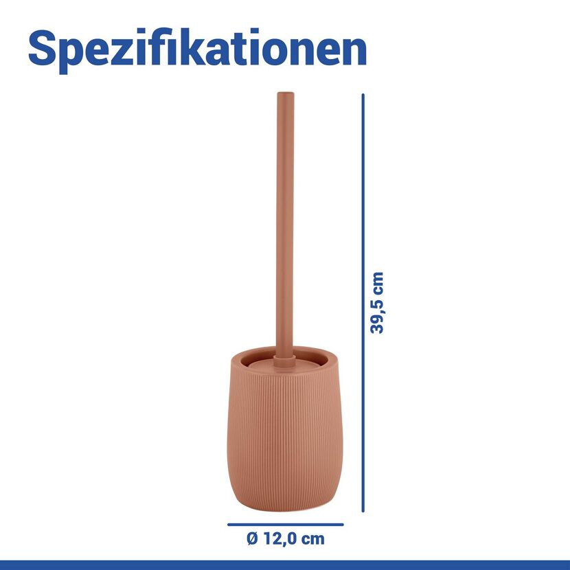 WC-Garnitur 'Fablo' braun Keramik 12 x 39.5 x 12 cm
