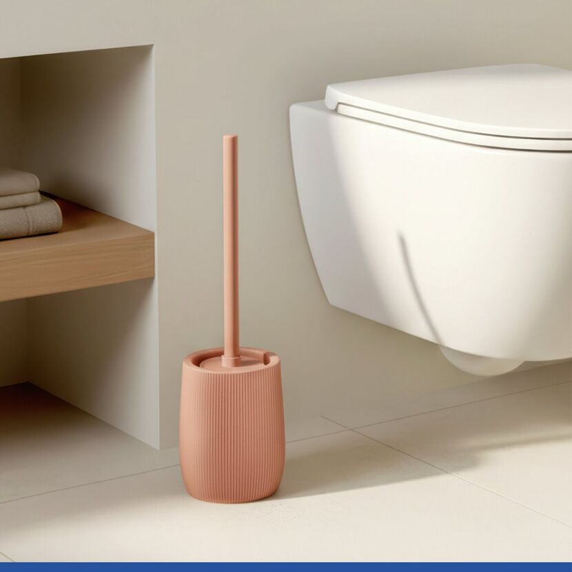 WC-Garnitur 'Fablo' braun Keramik 12 x 39.5 x 12 cm