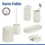 WC-Garnitur 'Fablo' creme Keramik 12 x 39.5 x 12 cm