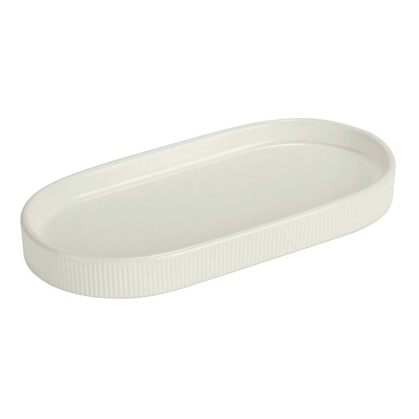 Ablageschale 'Fablo' creme 20 x 2,2 x 10 cm