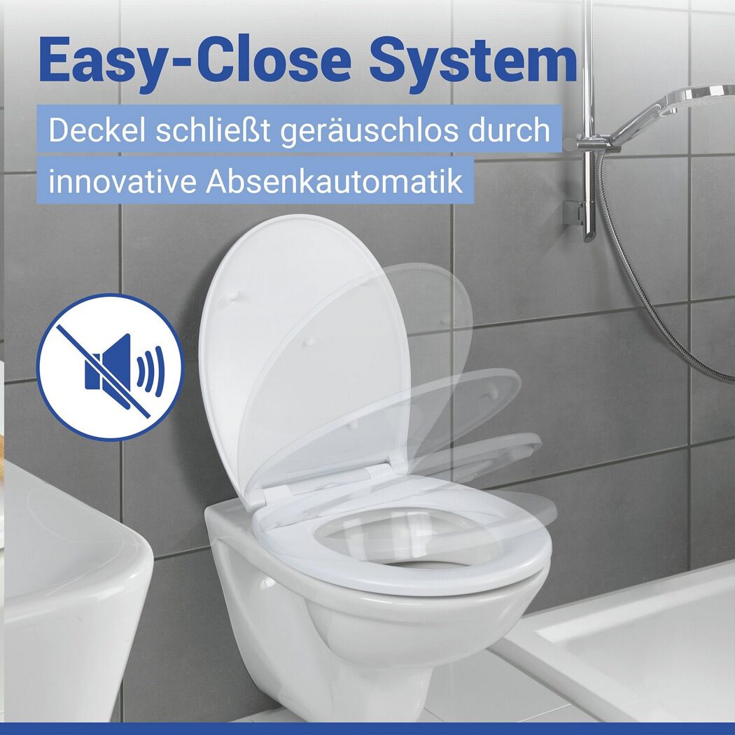 WC-Sitz mit Absenkautomatik schließt geräuschlos