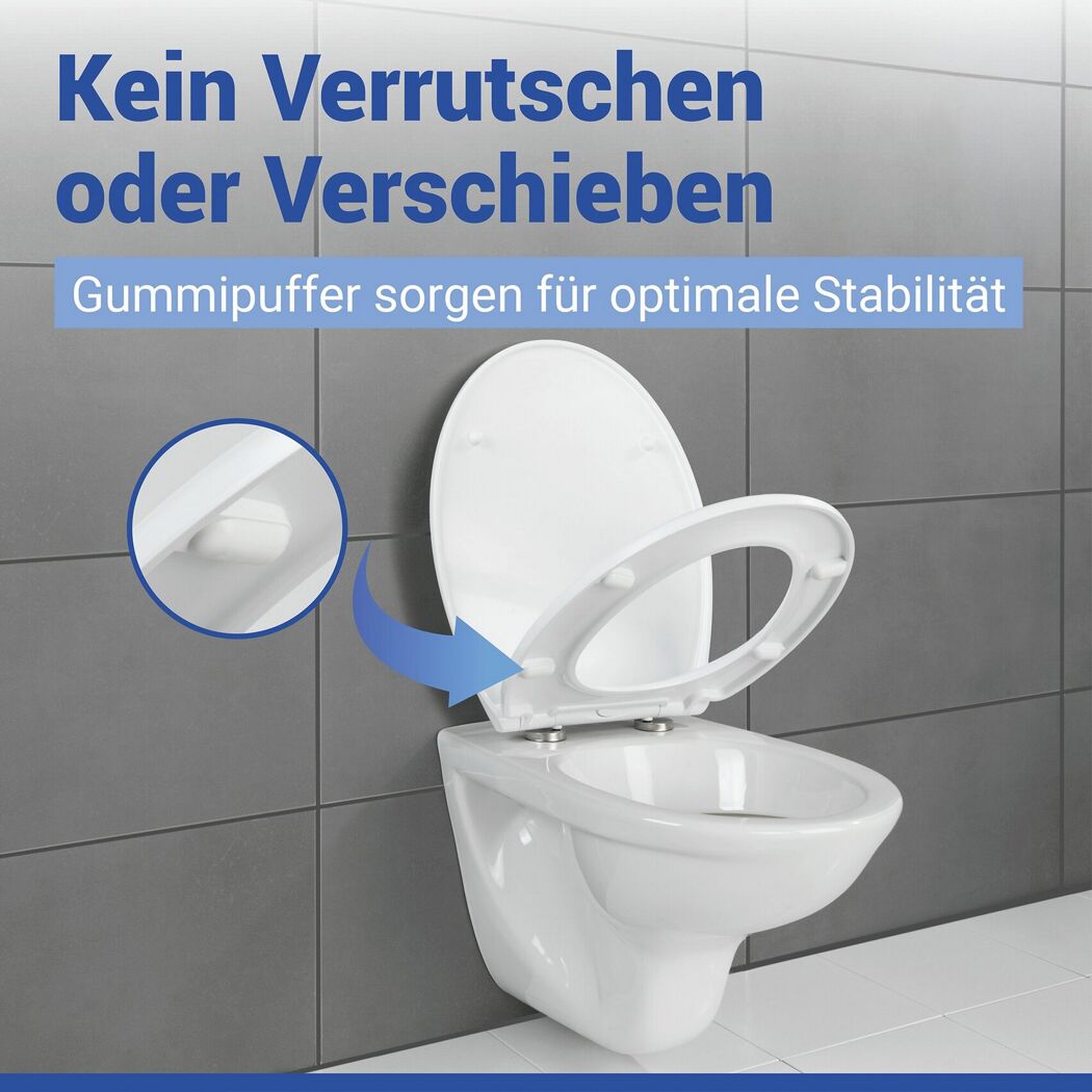 WC-Sitz 'Gatteo' mit Gummipuffern für Stabilität