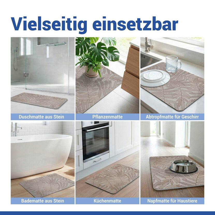 Badteppich 'Dafni' Diatomit beige 39 x 60 cm