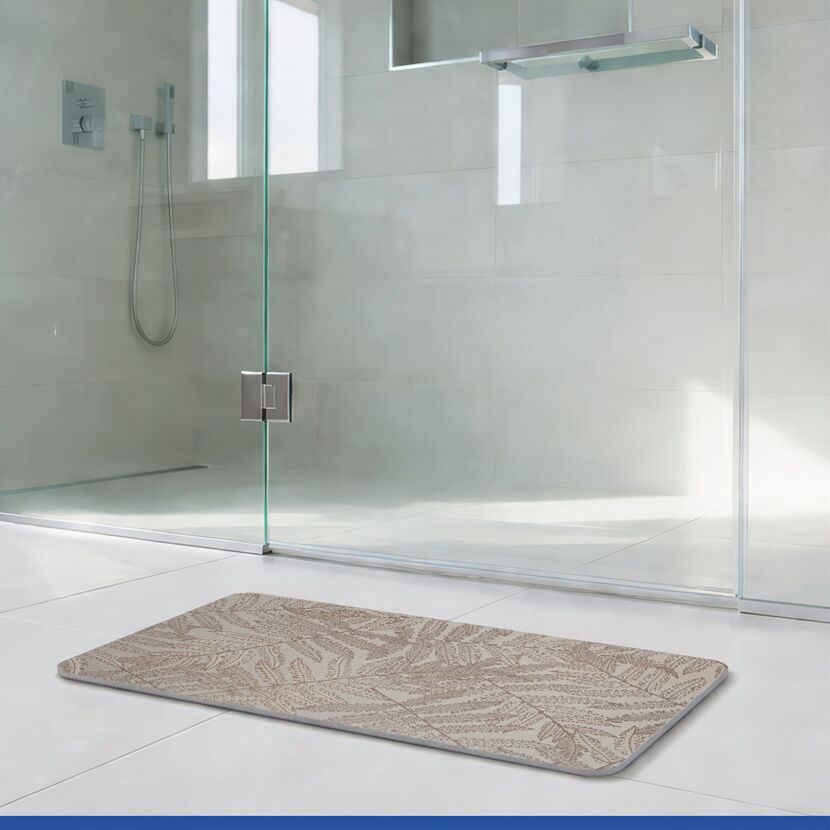 Badteppich 'Dafni' Diatomit beige 39 x 60 cm