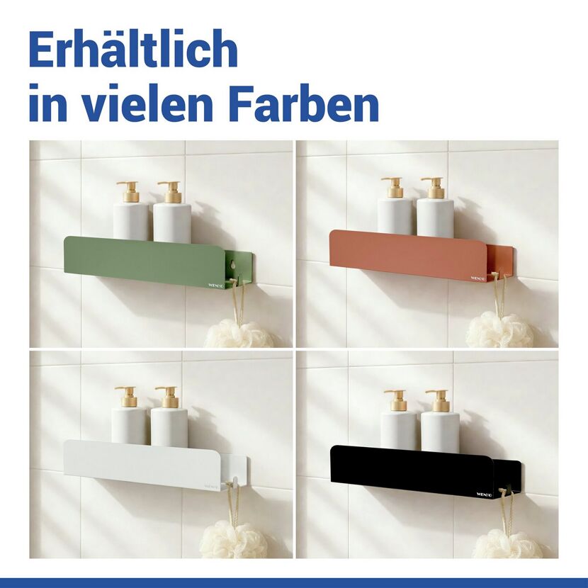 Wandablage 'Lizan' grün ohne Bohren 30,5 x 8 x 8,5 cm