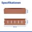 Wandablage 'Lizan' braun ohne Bohren 30,5 x 8 x 8,5 cm