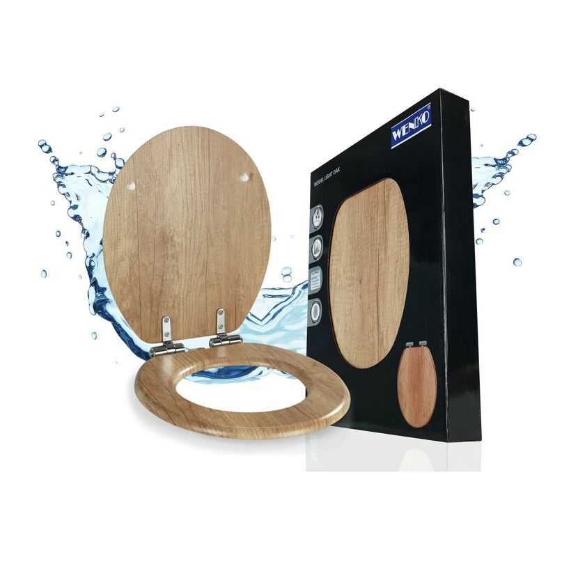 WC-Sitz 'Eiche' natur Holzkern mit Absenkautomatik