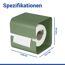 Toilettenpapierhalter 'Lizan' grün Stahl 14 x 14.5 x 13.7 cm