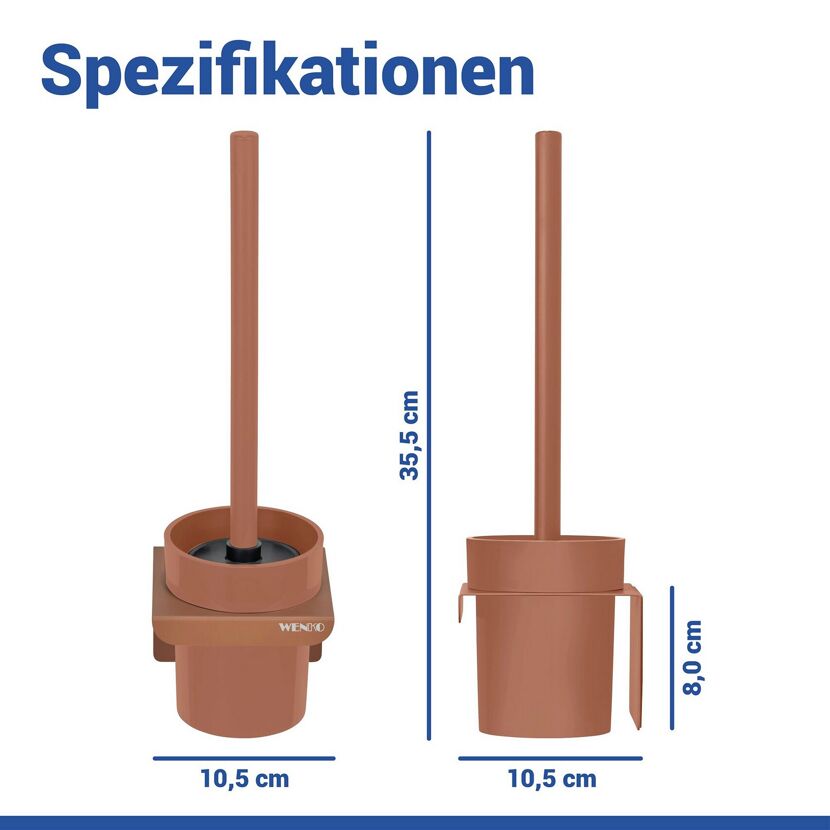 WC-Garnitur 'Lizan' braun Stahl 10.5 x 35.5 x 10.5 cm