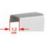 Duschcaddy 'Garos' Profil mit 1,2 cm Maß