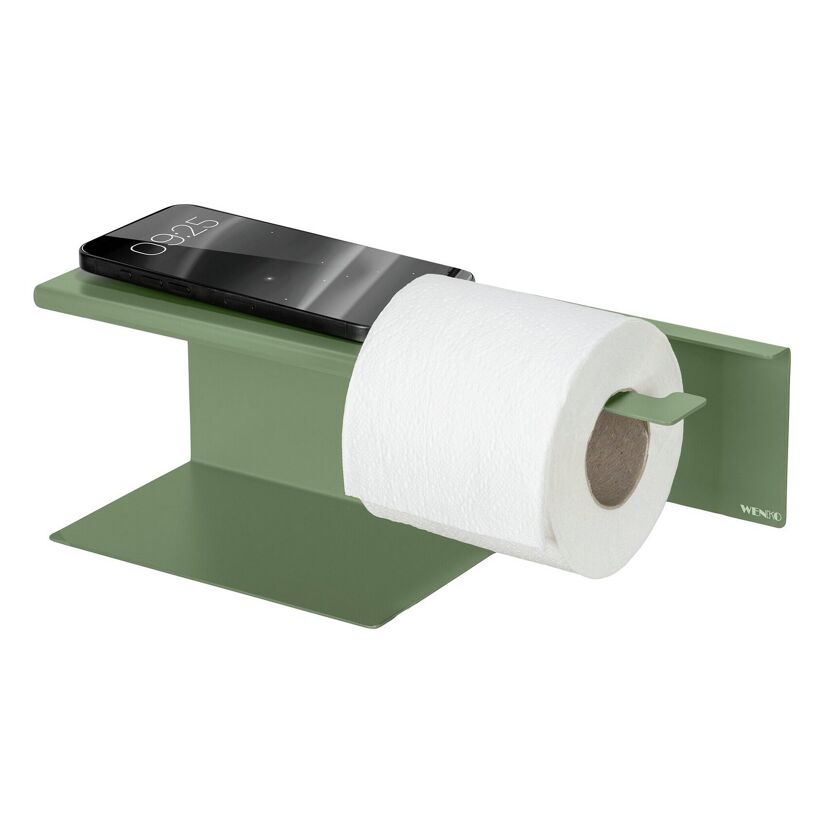 Toilettenpapierhalter 'Lizan' grün Stahl 30 x 11.7 x 10 cm