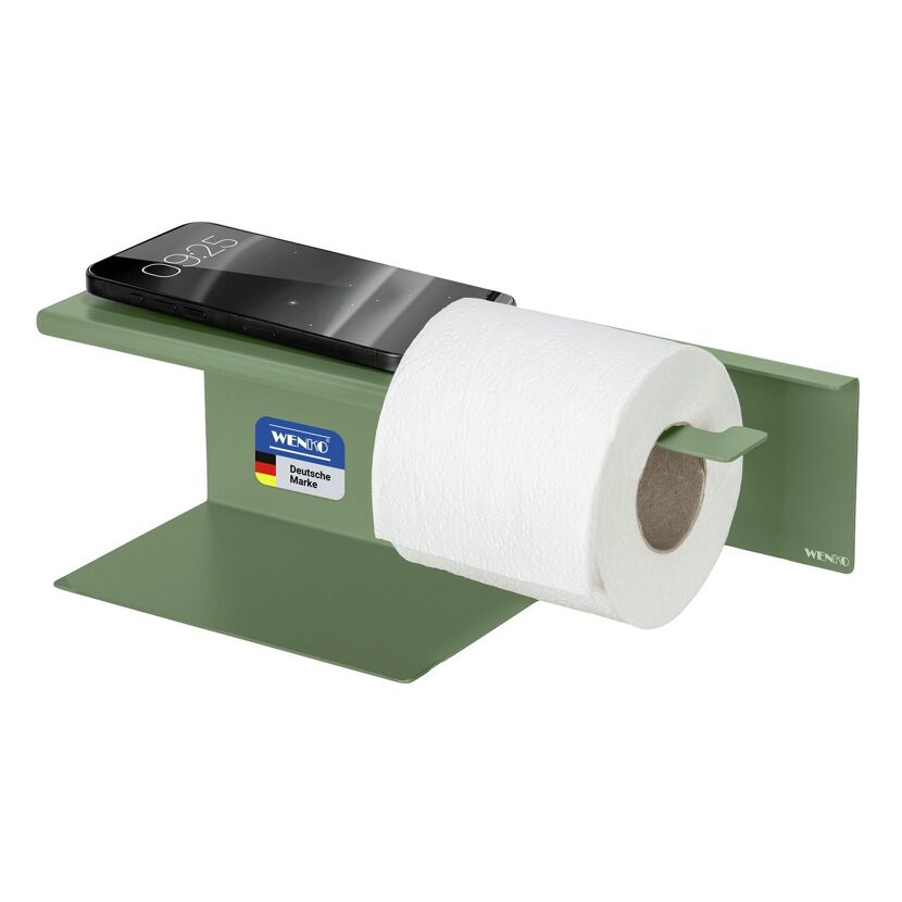 Toilettenpapierhalter 'Lizan' grün Stahl 30 x 11.7 x 10 cm